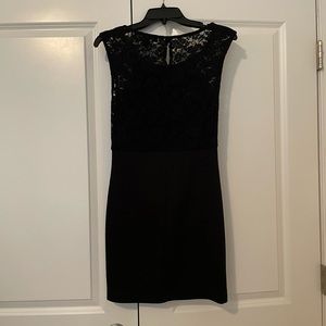 Lace back little black dress